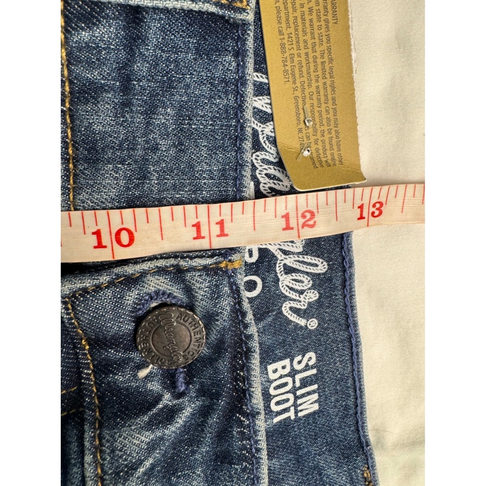 Wrangler Retro Slim Boot Jeans Mens 33x32 Medium Wash Western Denim - Picture 11 of 16